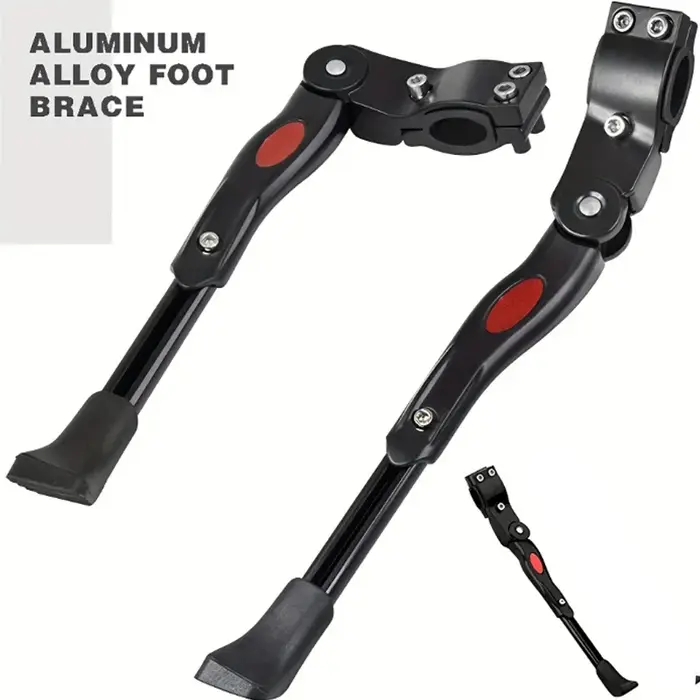 Support de stationnement réglable pour vélo de route et vélo électrique en alliage d'aluminium noir robuste pour roues 24 à 27 pouces