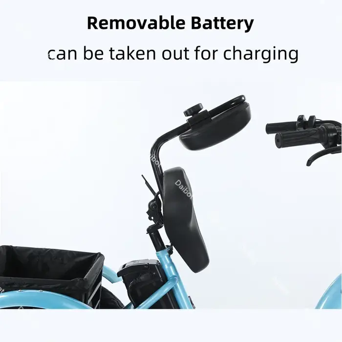 Vélo électrique pliable de 18 pouces à 3 roues pour adultes