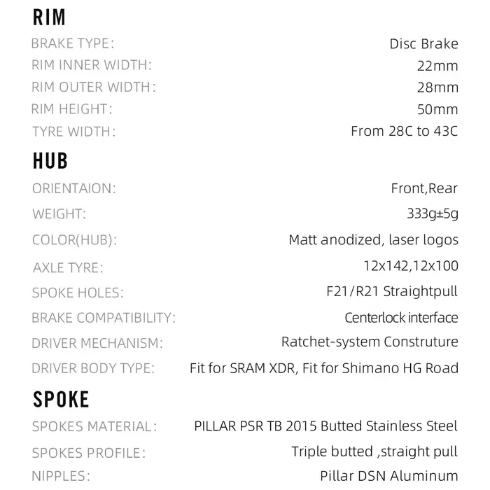 RYET route roues en carbone 50mm jantes de vélo sinusoïdales 22mm Tubeless pneu frein à disque 36T moyeu à cliquet