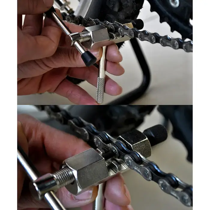 Dissolvant de disjoncteur de compression de chaîne de vélo en acier inoxydable
