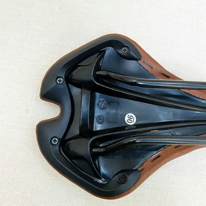 Selle de vélo en cuir marron vintage souple pour vélo de montagne