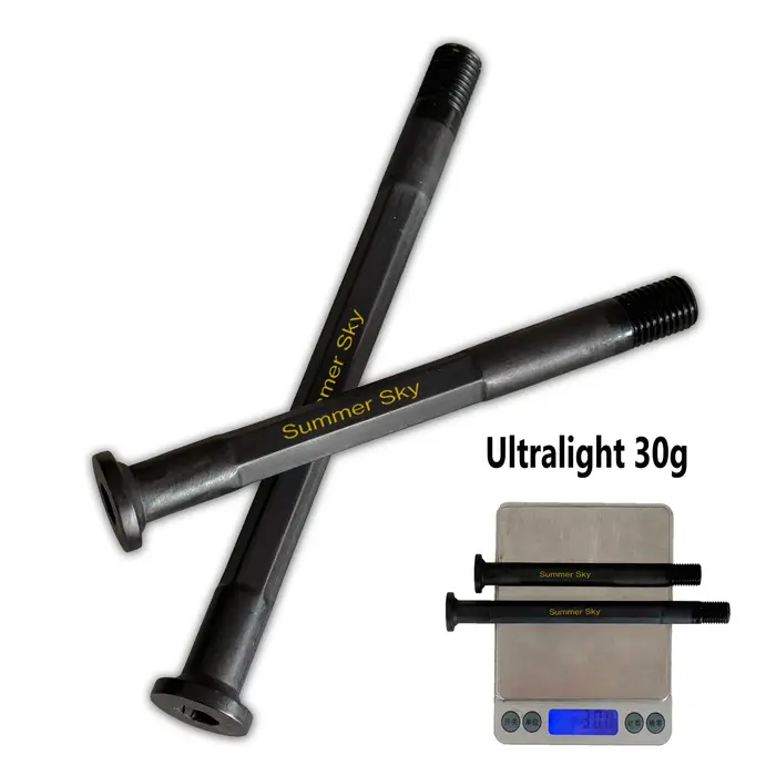 Axe traversant en carbone ultraléger Summer Sky 27-32g (12mm avant/arrière), résistance 1050KG+, per
