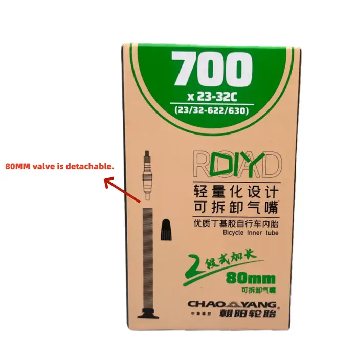 Chambre à air de vélo de route CHAOYANG 700c 700x23/32C en caoutchouc