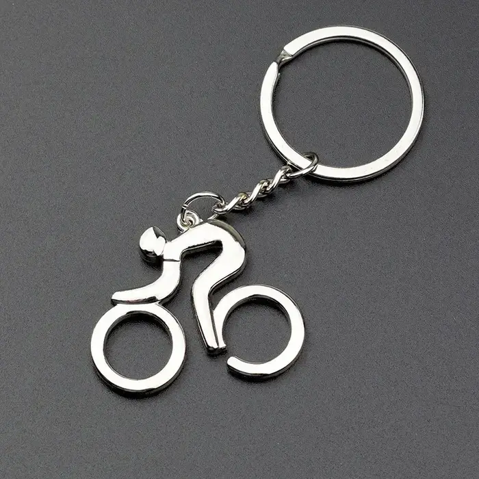Porte-clés de vélo rétro Vintage en métal, Design de cyclisme classique pour les passionnés, cintre 