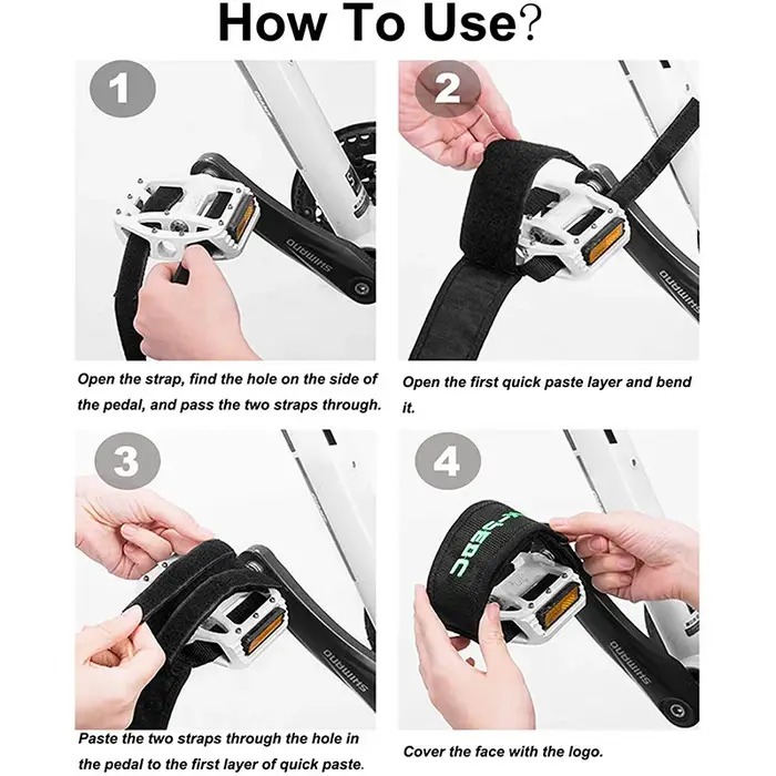 Protège-pédales de vélo d'extérieur avec sangle de fixation antidérapante pour pédale fixie – Accessoires de fixation pour vélo