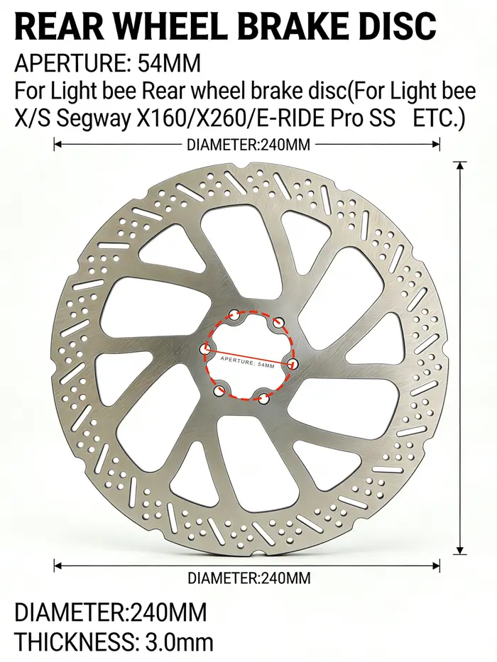 Kit de mise à niveau Super E-bike Light Bee / E-ride / 79Bike Mod vers système de freinage Ultra Bee avec disques de frein avant/arrière de 240 mm