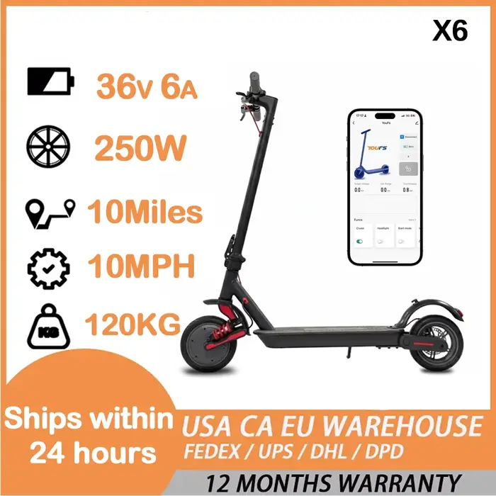 Trottinette électrique intelligente 500W pliable, moteur arrière, vitesse maximale de 18 MPH, longue