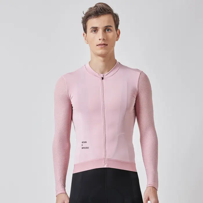 SPEXCEL nouveau maillot de cyclisme professionnel à manches longues été tissu léger conception à col