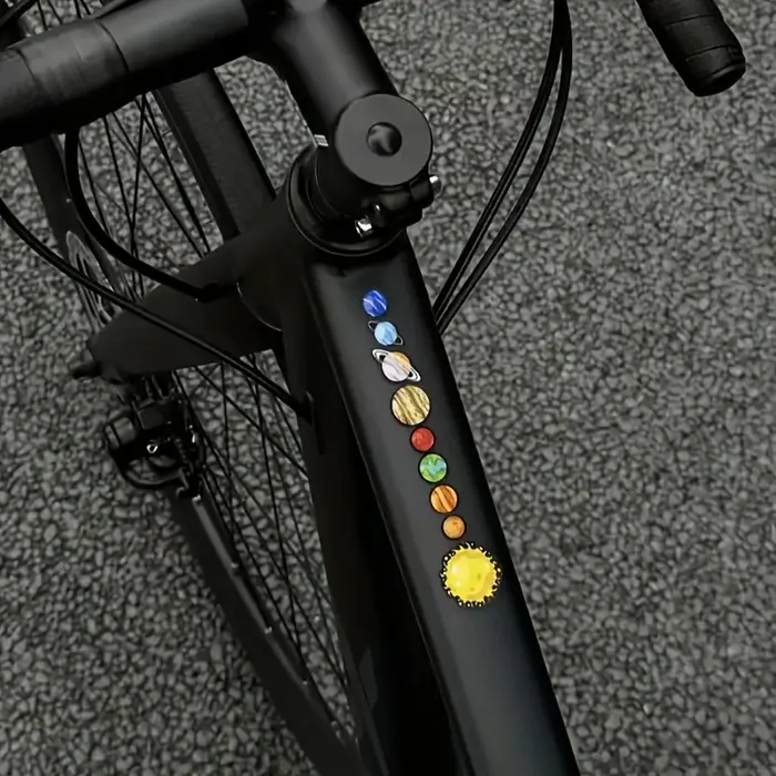 Autocollants de cyclisme sur le thème du système solaire