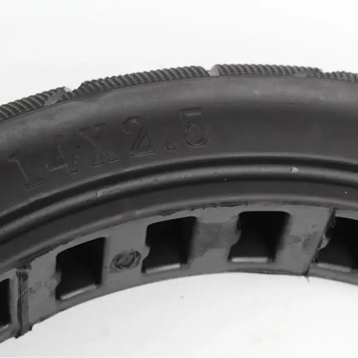 14 pouces 14x2.50 Ebike pneu solide pour vélo électrique remplacement pneus en caoutchouc accessoires