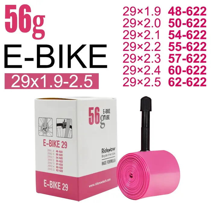 Kit de réparation de chambre à air intérieure en TPU Ridenow 29 pouces 56g 29x1.9 2.0 2.1-2.5 622 pour pneus de vélo et vélos électriques