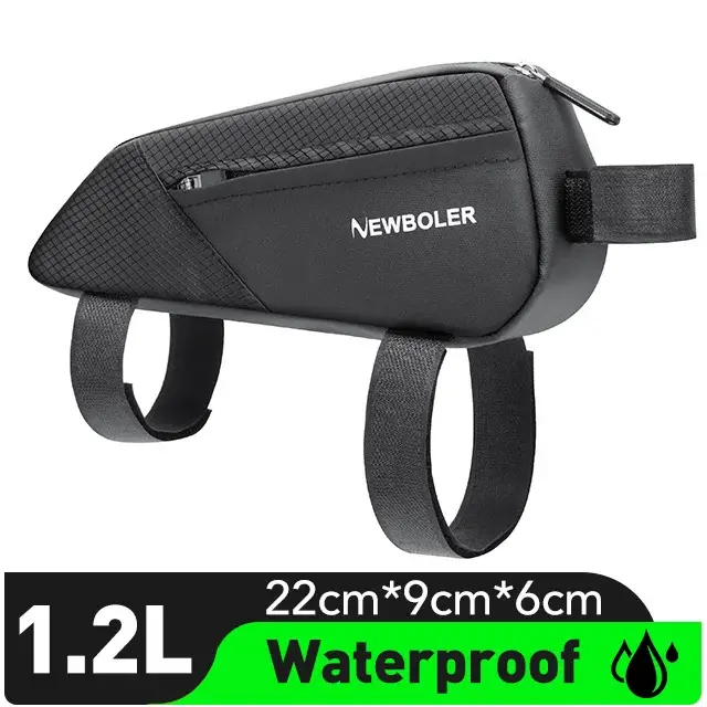 NEWBOLER sac de vélo 1.2L cadre Portable Tube avant sac de cyclisme vtt route