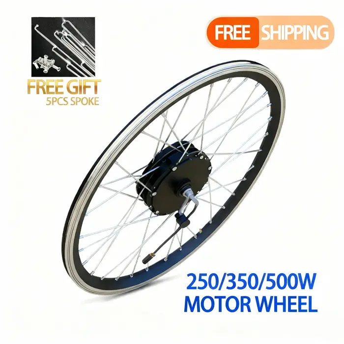 Moteur de roue de vélo électrique 20-29 pouces avec 36V 48V 250W 350W 500W