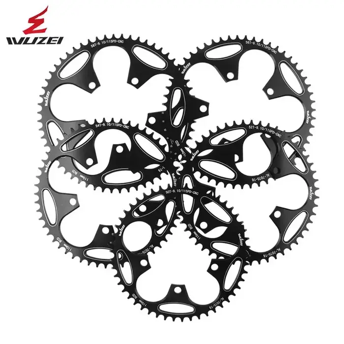 WUZEI 110BCD vélo de route 110 bcd plateau 5 boulons 36T 38T 40T 42T 44T 46T 48T 50T 52T 54T 56T 58T 60T plateau large étroit 110bcd