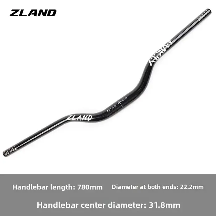 ZLAND VTT guidon élévateur poli-620/680/720/780MM 55mm ascenseur poli noir pour le cyclisme de fond de descente