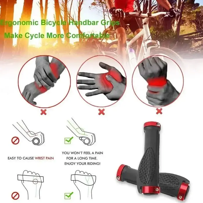 1 paire de poignées ergonomiques pour vélo