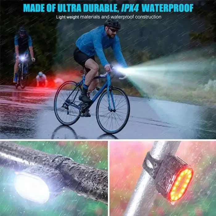 Feux de vélo avant et arrière rechargeables