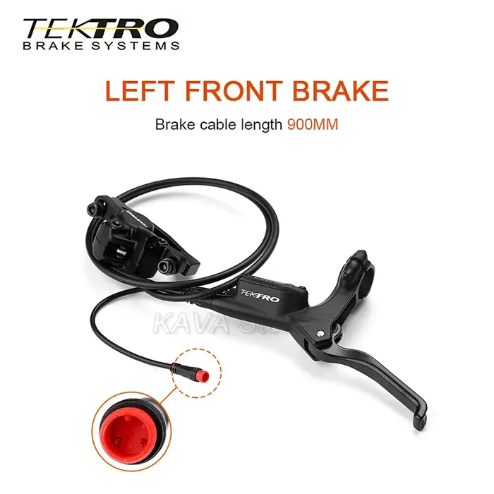 Kit de freins à disque hydrauliques Tektro HD-E350 pour vélo électrique VTT et route en alliage d'aluminium avec huile minérale incluse