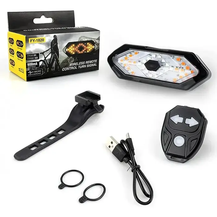 Clignotant de vélo avec klaxon, étanche IP66, Rechargeable par USB, feu arrière de sécurité LED pour