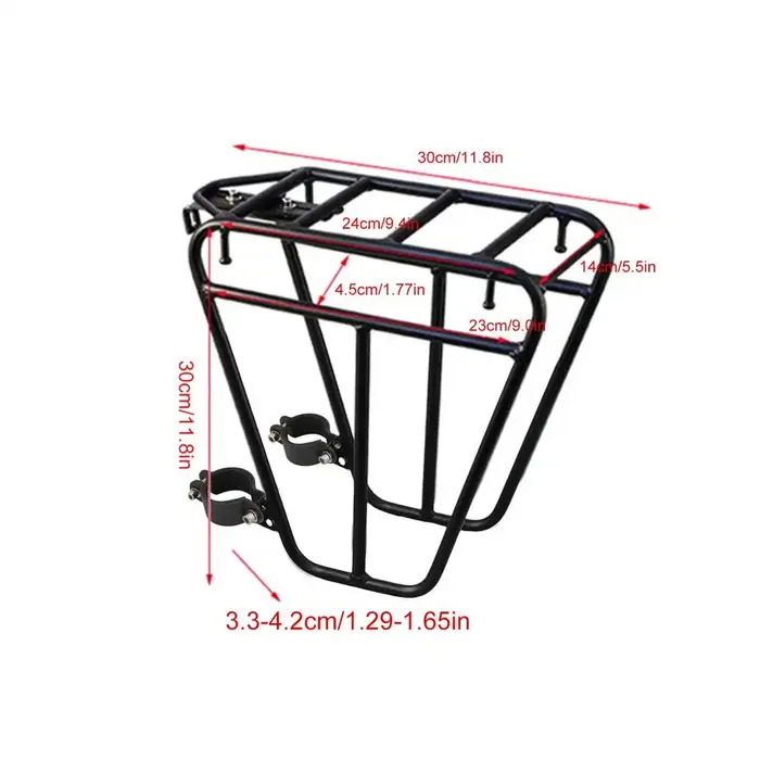 Porte-bagages avant pour vélo de route, support de bagages pour le cyclisme, la pêche et le fitness