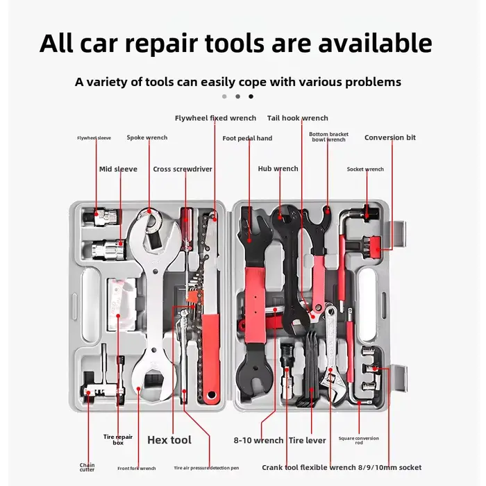 1 ensemble d'outils de vélo pour cycliste