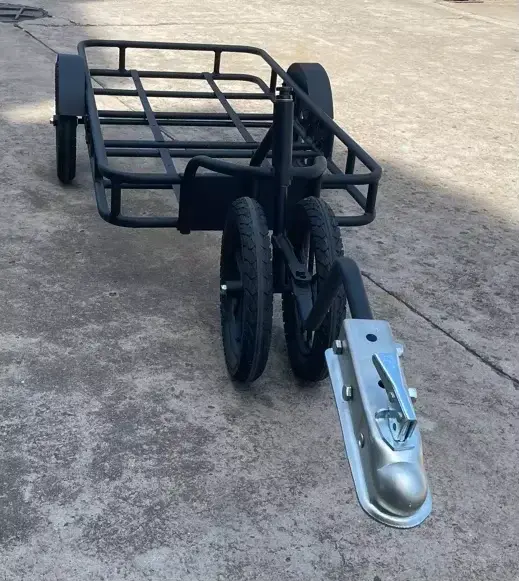 Remorque de vélo cargo avec connecteur, charge de 160 kg, bagages, grande capacité, portable, pliabl