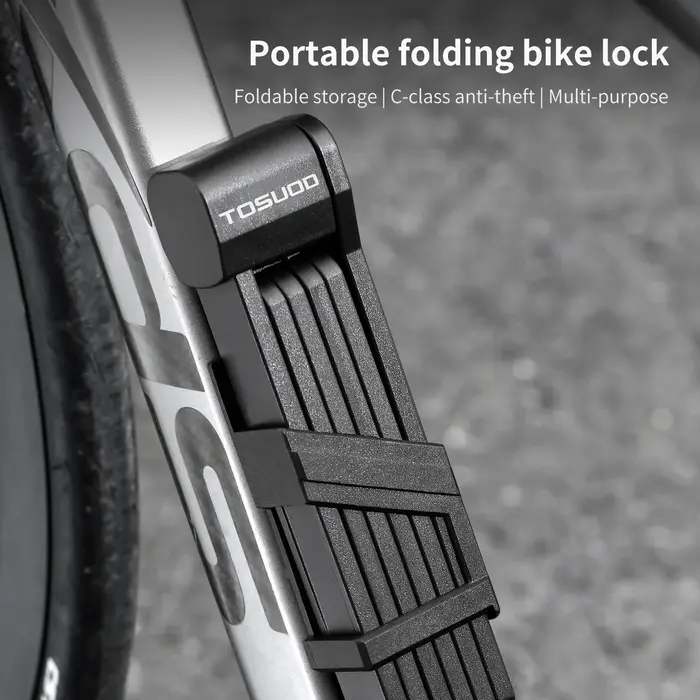 TOSUOD – chaîne de sécurité antivol pliable pour vélo