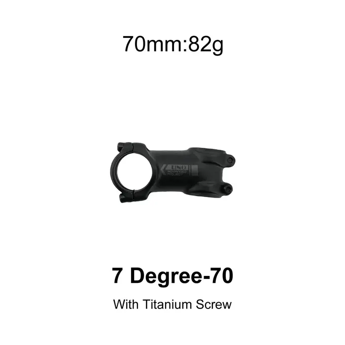 Tige de vélo VTT ultralégère en titane noir intégral Al7050 -7 ° / 17 ° Guidon 60-130 mm 31
