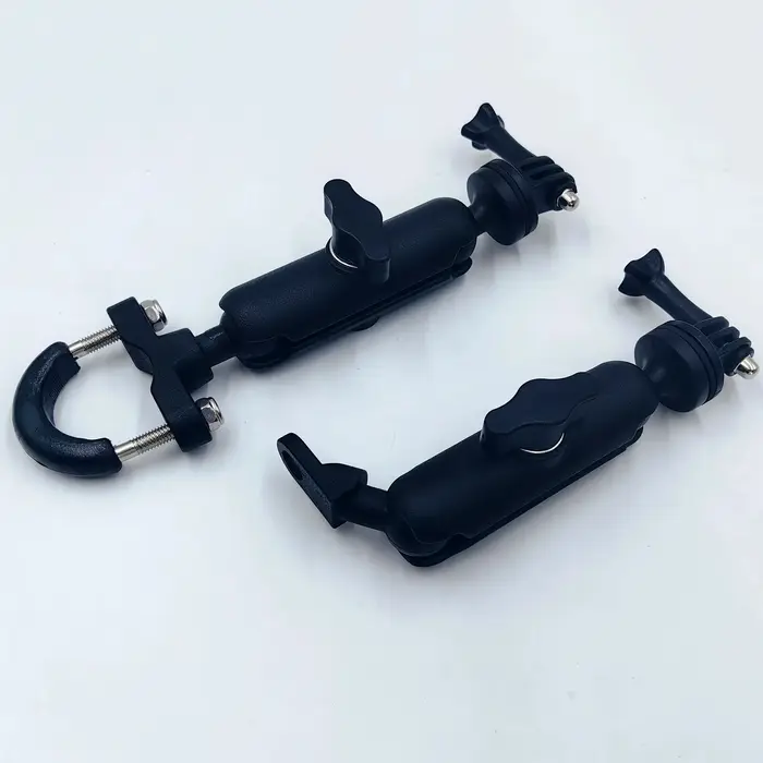 Support de caméra rotatif 360 degrés pour moto et vélo fixation guidon rétroviseur matériel fer et plastique noir pour GoPro Hero8 7 6 5 4 3 plus