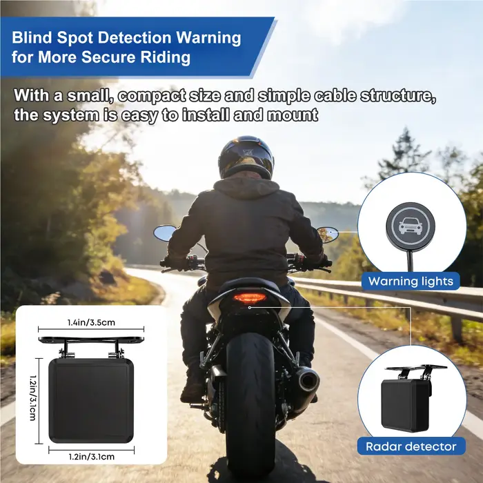 Système de détection d'angle mort pour moto et vélo électrique