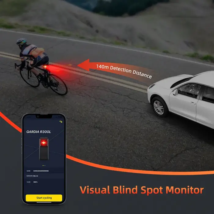 Enquêter arrière avec radar intelligent pour vélo