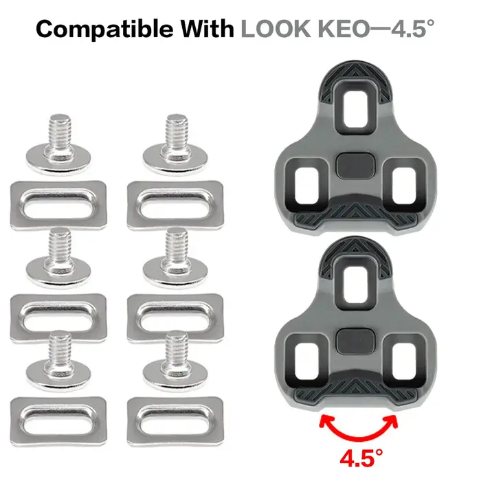 Crampons de vélo compatibles avec les crampons Look KEO pour intérieur Peloton extérieur cyclisme su
