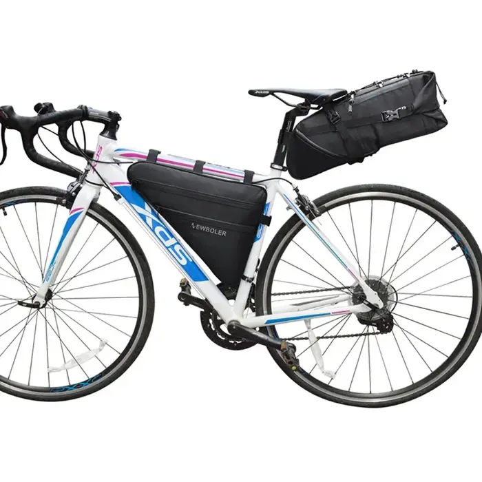 NEWBOLER grand sac Triangle de vélo cadre de vélo sac de Tube avant sac de cyclisme étanche sacoche 