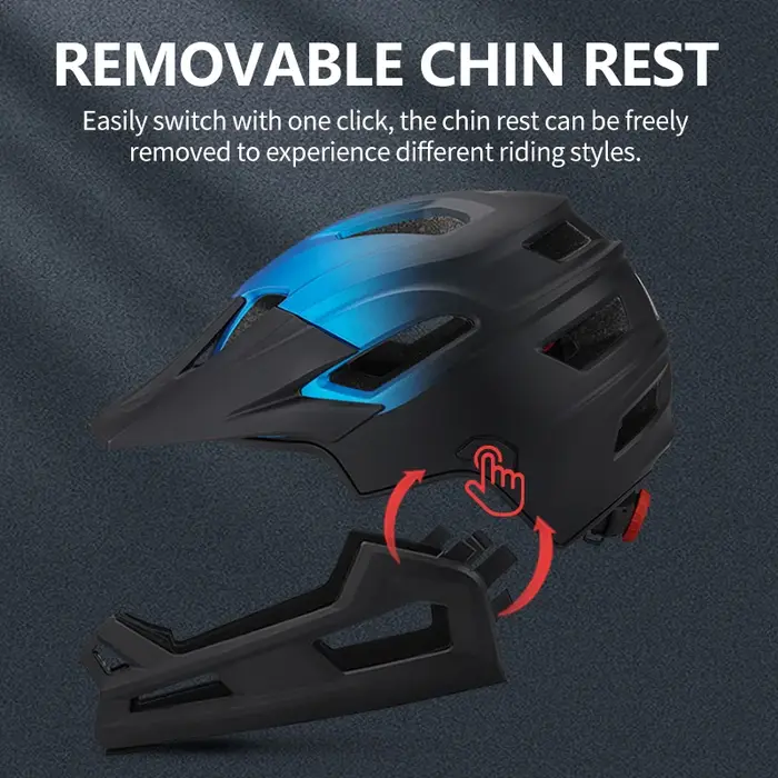 Eastinear's nouveau casque de vélo de montagne adulte intégral détachable une pièce moto équitation 