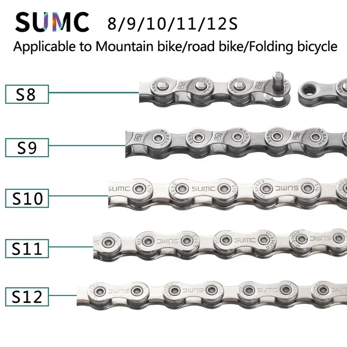Chaîne de vélo SUMC 8/9/10/11/12 vitesses