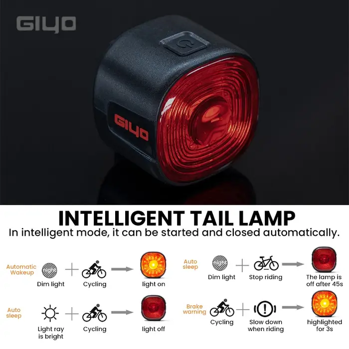 Feu arrière de sécurité pour vélo GIYO