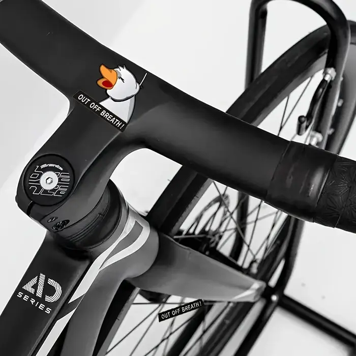 Autocollant de vélo « Funny Tired Duck "Out Of Breath" »