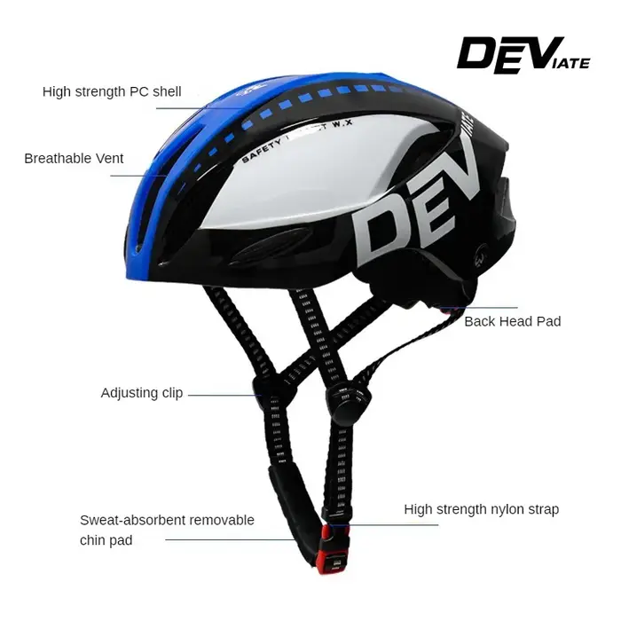 DEVIRapidly-Casque de vélo pour homme et femme, casquette de sécurité, respirant, ultraléger, vélo de route, VTT, sports de plein air, scooter
