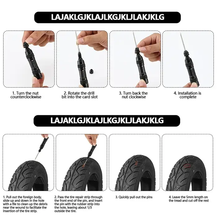 Kit de crevaison de pneus Tubeless de vélo