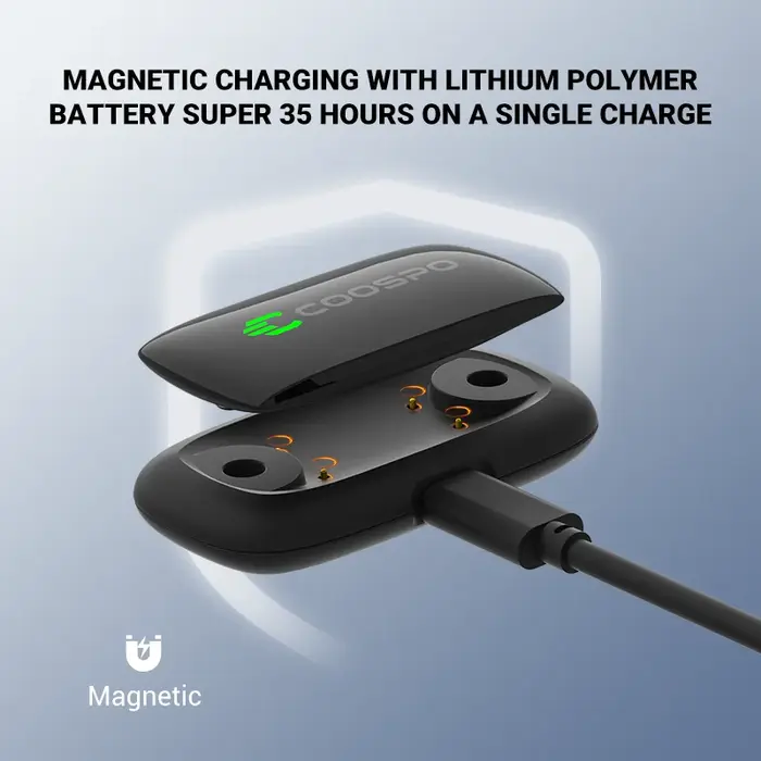 COOSPO H9Z moniteur de fréquence cardiaque Rechargeable sangle pectorale Bluetooth5.0 ANT + capteur 