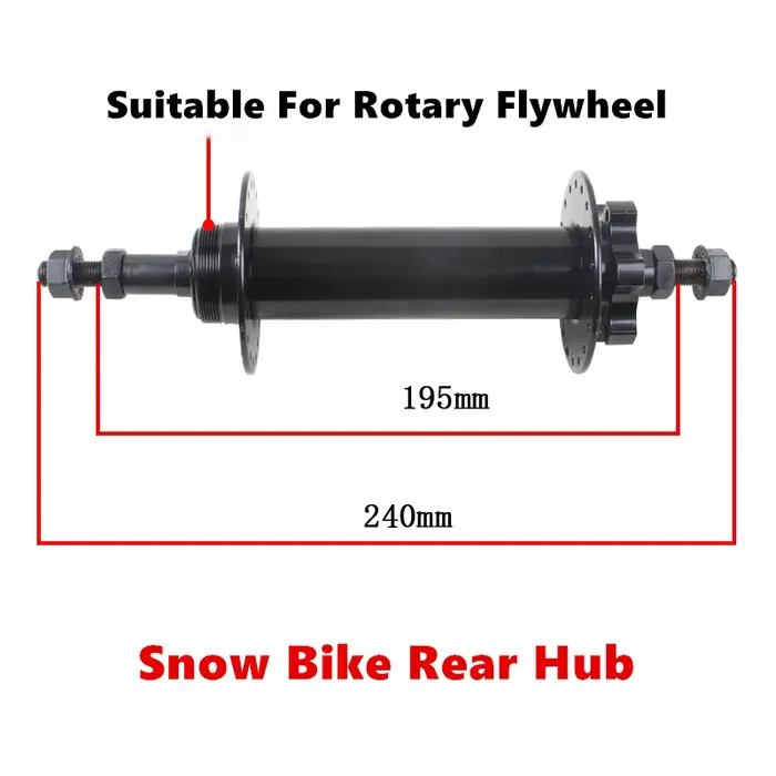 Moyeux de vélo vélo de neige 26x4.0 frein à disque Ultra-large ajustement volant d'inertie rotatif 36 trous roue avant et arrière en acier à haute teneur en carbone