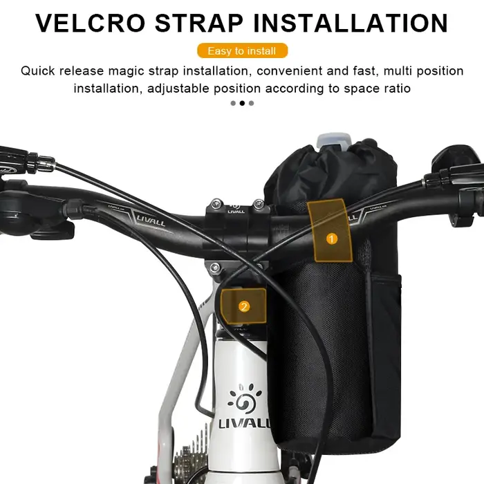 Sacoche multifonction portable pour guidon de vélo