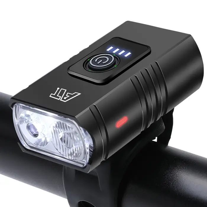 Lampe frontale de vélo LED aste de type C, lampe de poche pour l'équitation de nuit, lanterne de vél