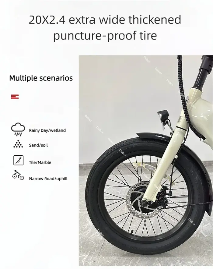 Tricycle de vélo électrique pliable à 3 roues pour adultes hors route avec panier de chargement