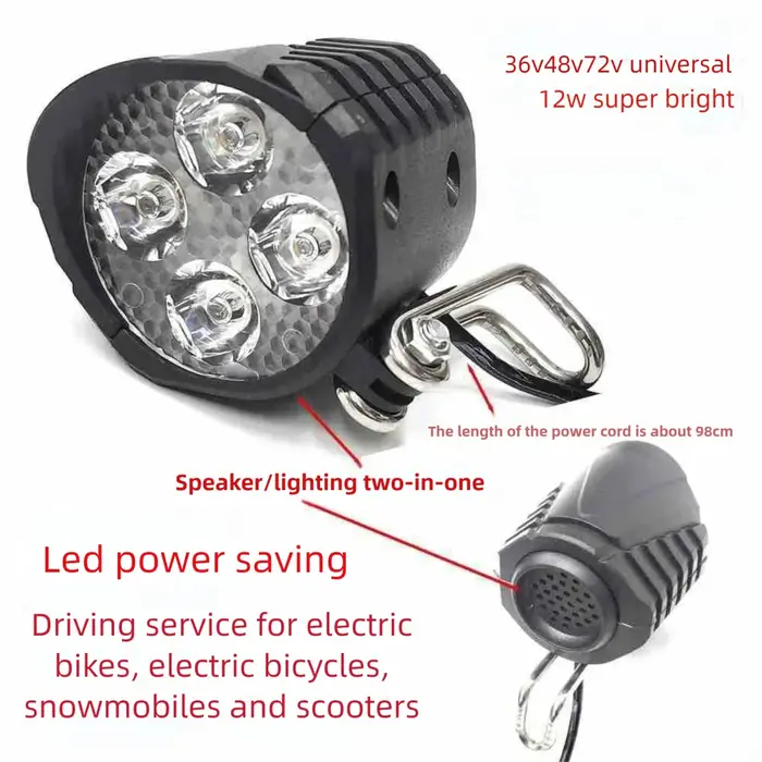Klaxon de vélo électrique électrique 36V 48V 60V