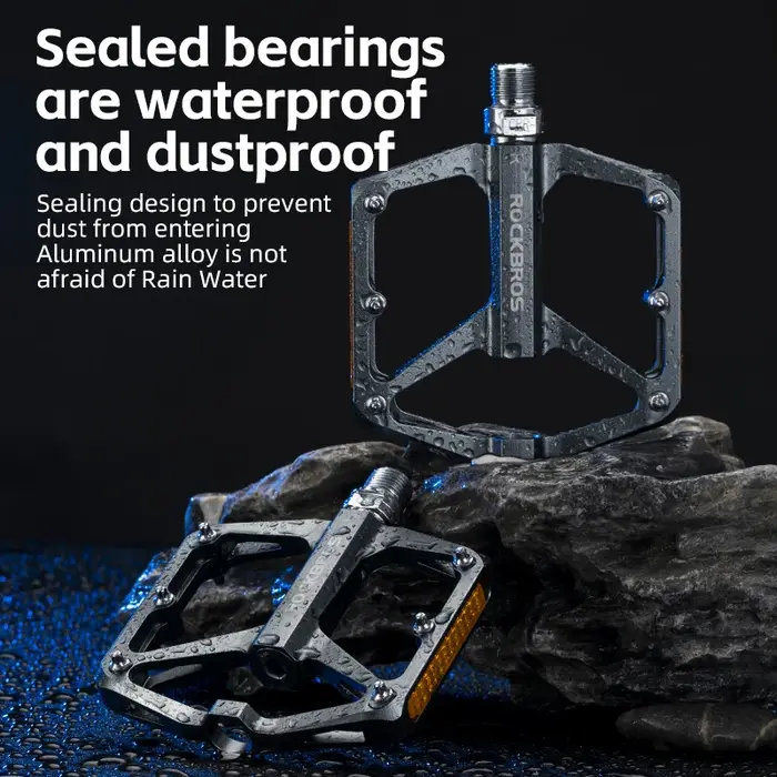 ROCKBROS pédales de vélo économiser l'effort en alliage d'aluminium anti-dérapant vtt route montagne roulement