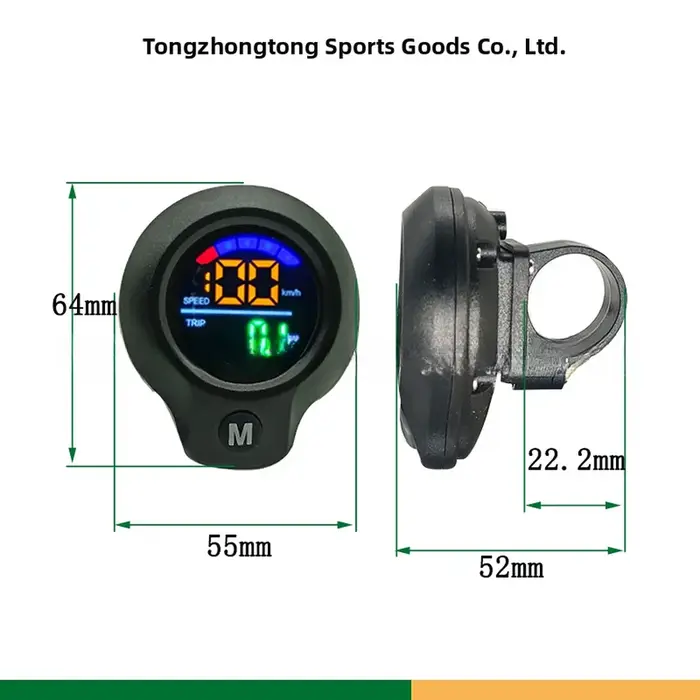 Compteur de vitesse pour trottinette électrique 3/4/6 broches 48V LCD – Affichage numérique du