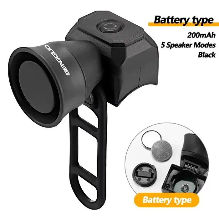 Klaxon de vélo, sonnette de vélo de montagne, chargement Mini USB ou alimenté par batterie, sonnette