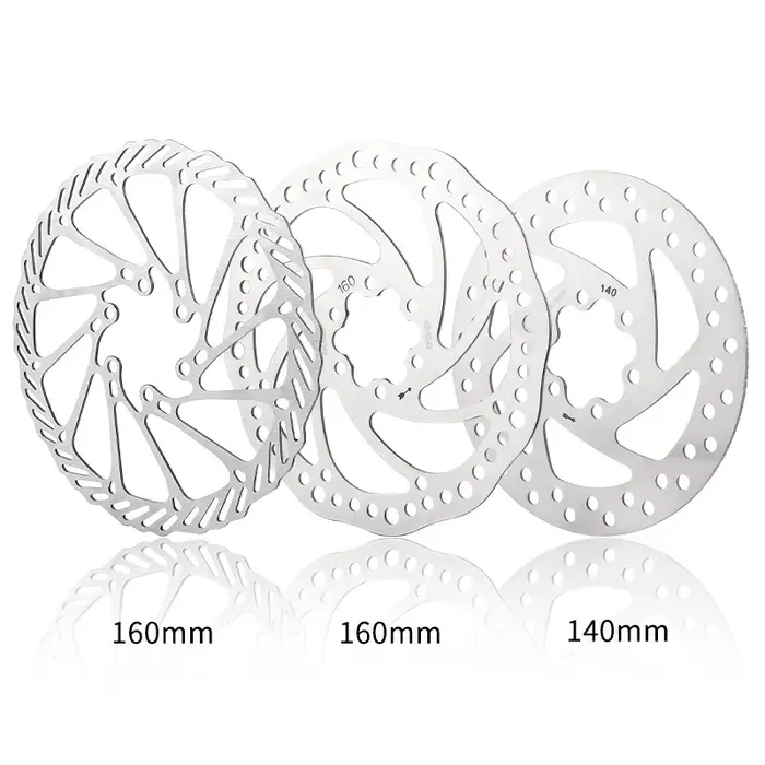 MUQZI 140mm 160mm 180mm Rotor de frein à disque montagne route vtt vélo avec 6 boulons Rotor de frein à disque