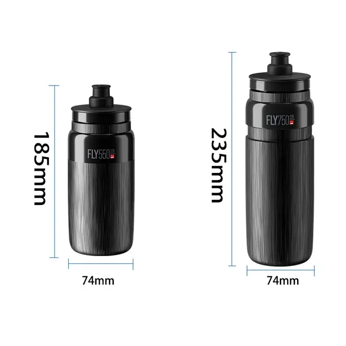 Bouteille d'eau de cyclisme Elite 550ml 750ml
